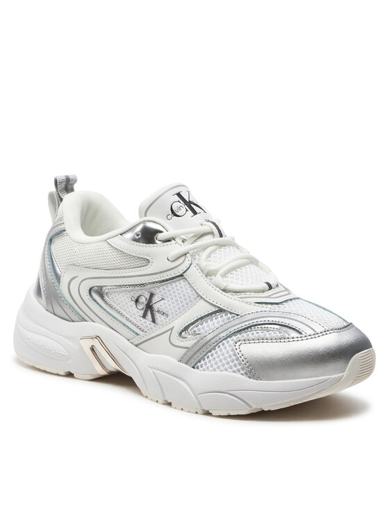 Calvin Klein Jeans Сникърси Calvin Klein Jeans Retro Tennis Low Lace Mh Ml Mr YW0YW01381 Бял