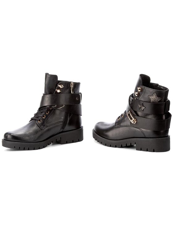 Carinii Botines planos Carinii B4067 Negro