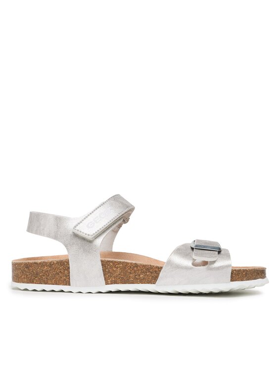Geox Sandály Geox J Adriel G. C J028MC 000BJ C1007 D Stříbrná