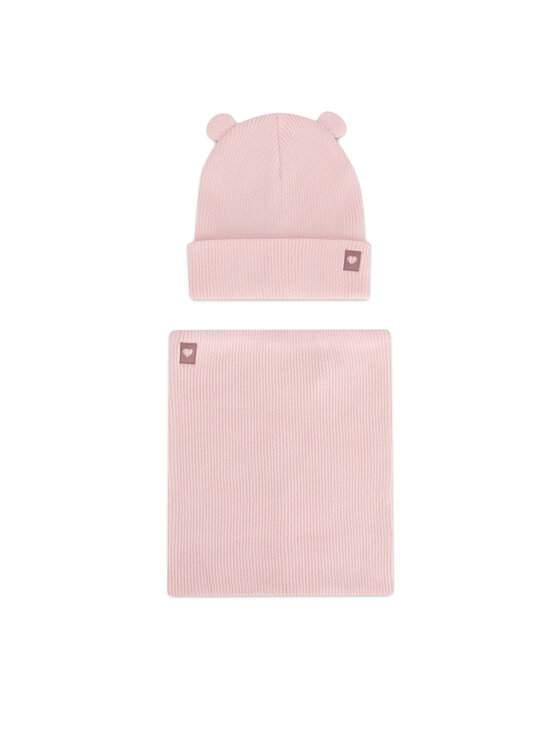 Nelli Blu Набір шапка і снуд Nelli Blu 7KF-001-AW24 Рожевий