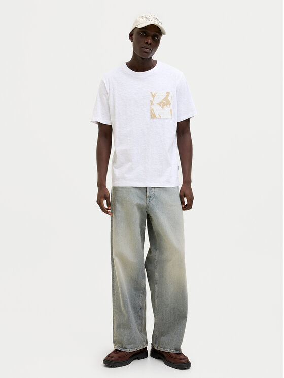 Jack & Jones Jack & Jones Футболка Split 12272995 Білий Regular Fit
