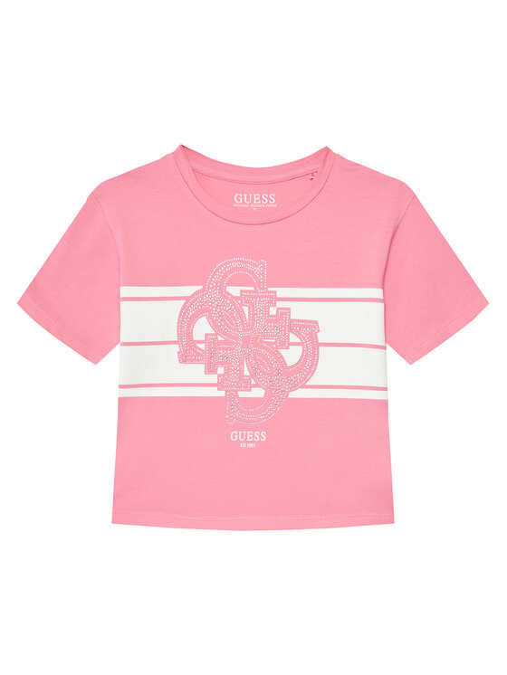 Guess Guess Футболка J5YI09 K6YW4 Рожевий Regular Fit
