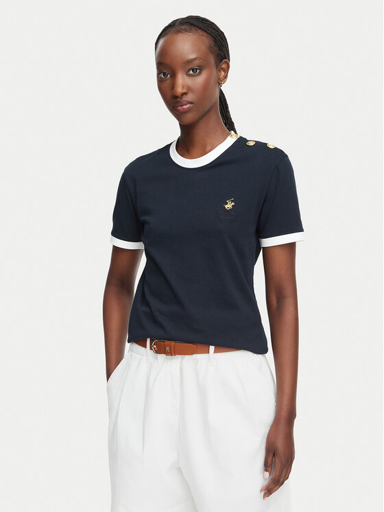 Beverly Hills Polo Club Beverly Hills Polo Club Camiseta P-SS26W-TS0104 Azul marino Regular Fit