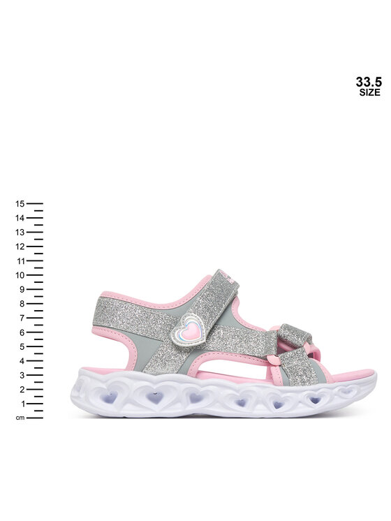 Skechers Босоніжки Skechers S-Lights: Heart Lights Sandal - Sugar Sparks 303114L/SLPK Срібний