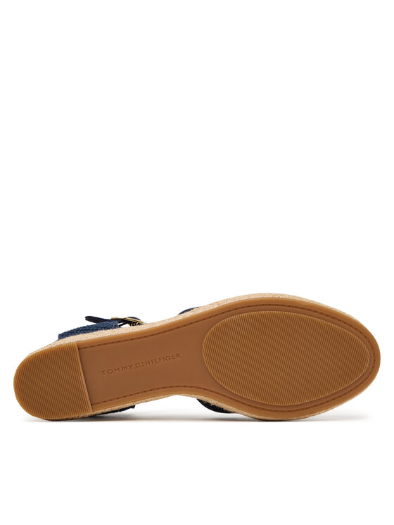 Tommy Hilfiger Espadrile Tommy Hilfiger Mid Wedge Espad Closed Toe FW0FW09233 Mornarsko modra
