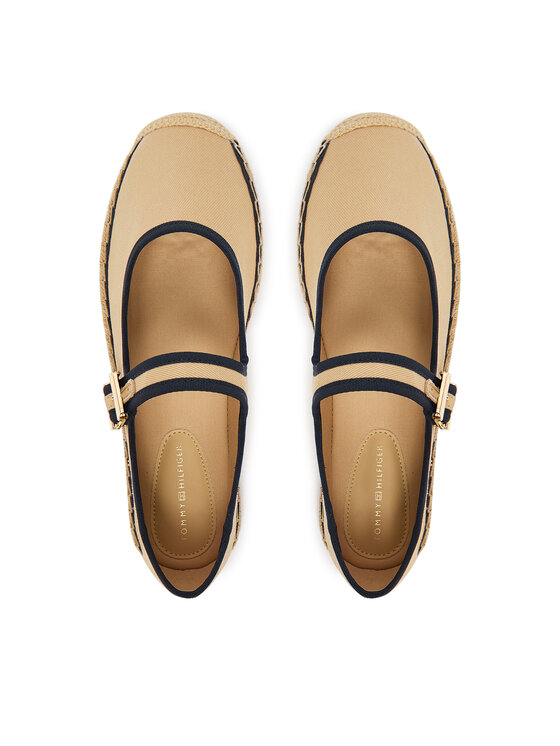 Tommy Hilfiger Espadrilės Tommy Hilfiger Buckle Maryjane Espadrille FW0FW09239 Ruda