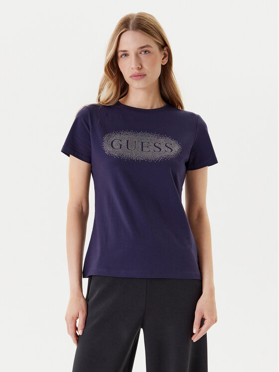 Guess Guess Футболка V5YI08 J1314 Cиній Regular Fit