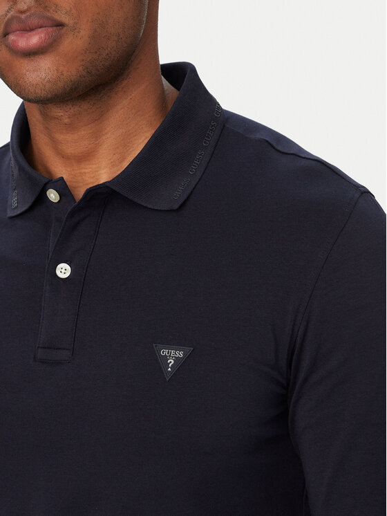 Guess Guess Polo M6YP36 K4395 Azul marino Extra Slim Fit