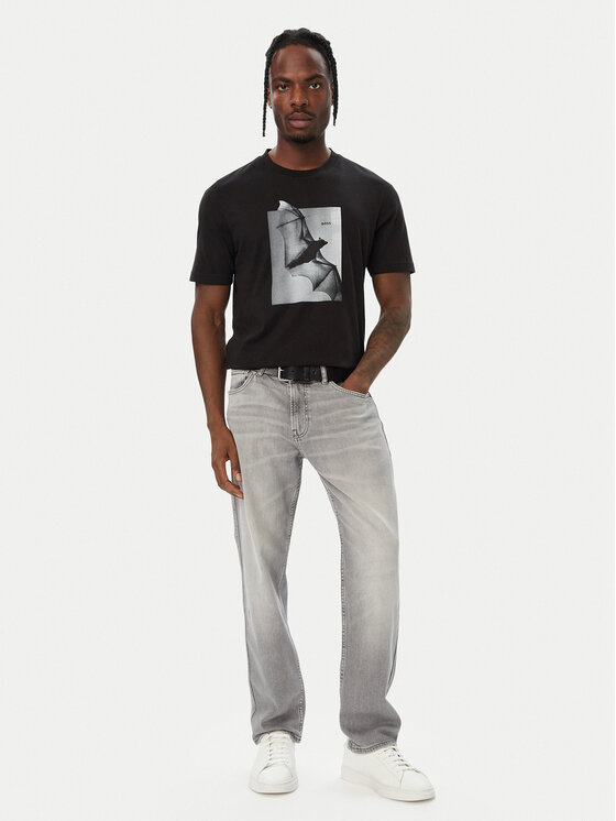 BOSS BOSS Camiseta Te_Being 50571288 Negro Regular Fit