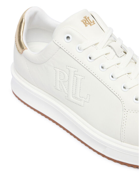 LAUREN RALPH LAUREN Sneakersy LAUREN RALPH LAUREN Ainsley Metallic 802974379002 Biela