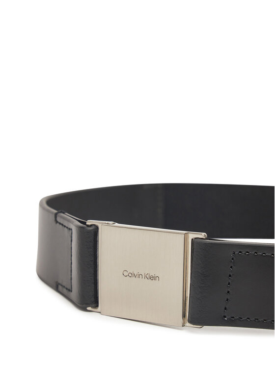 Calvin Klein Cinturón para mujer Calvin Klein Logo Plaque Elasticated Belt 3.0 K60K612931 Negro