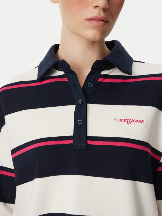 Tommy Jeans Tommy Jeans Polo Script Rugby DW0DW23303 Azul marino Relaxed Fit