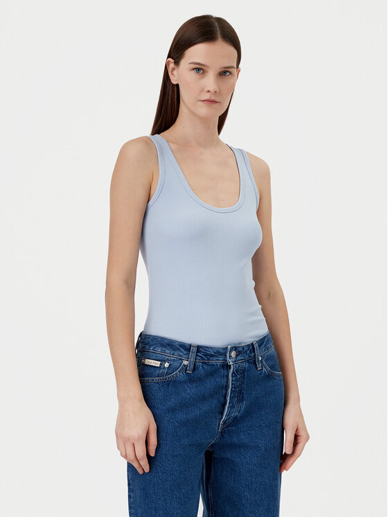 Calvin Klein Calvin Klein Marškinėliai K20K208246 Mėlyna Slim Fit