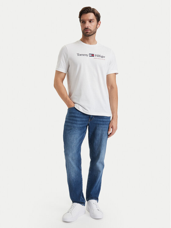 Tommy Hilfiger Tommy Hilfiger Camiseta Brand Love MW0MW44875 Blanco Regular Fit