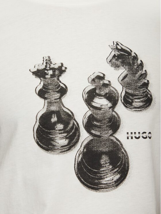 HUGO HUGO T-shirt Dischach 50532918 Écru Regular Fit