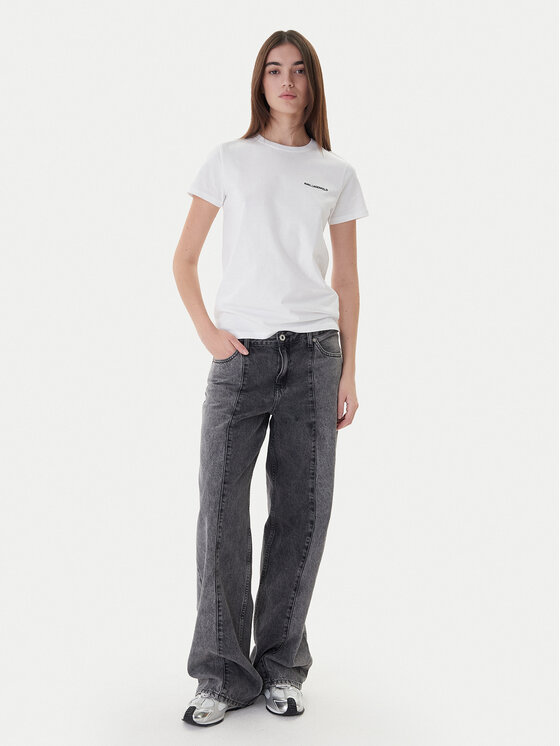 KARL LAGERFELD KARL LAGERFELD Póló A1W17019 Fehér Regular Fit