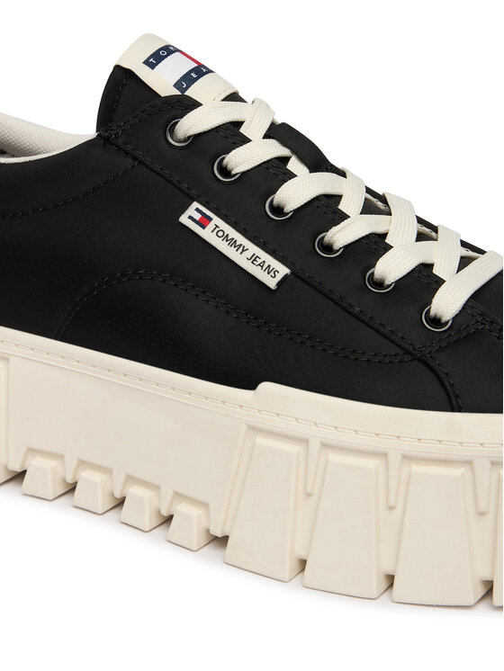 Tommy Jeans Tenisice Tommy Jeans Tjw Flatform Chunky Sneaker EN0EN03036 Crna