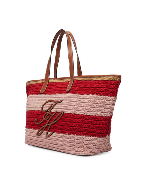 Tommy Hilfiger Kabelka Tommy Hilfiger Th Nautical Tote Crochet Str AW0AW18816 Barevná