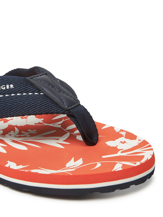 Tommy Hilfiger Japanke Tommy Hilfiger Hilfiger Flw Print Beach Sandal FM0FM05507 Tamnoplava