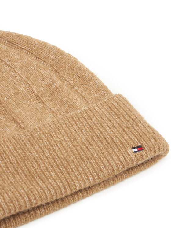 Tommy Hilfiger Cepure Tommy Hilfiger Th Flag Fluffy AW0AW17779 Bēšs