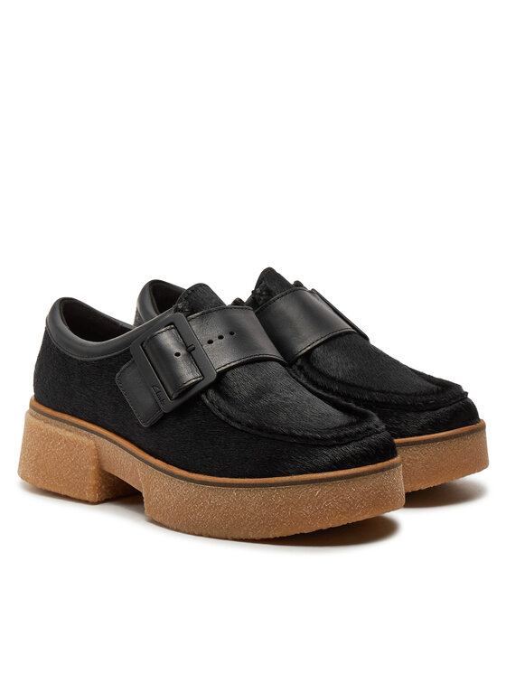 Clarks Pusbačiai Clarks Linoso Monk 26178678 Juoda