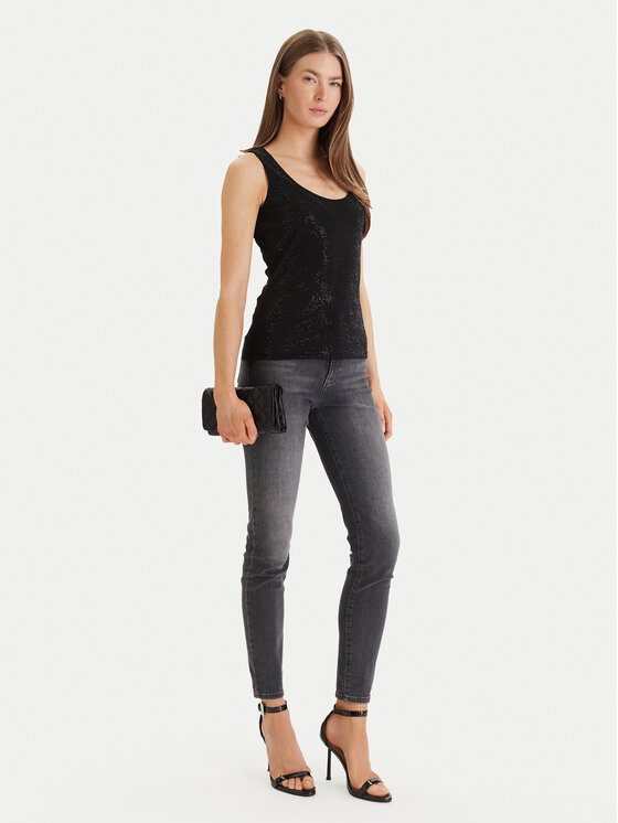 Guess Guess Топ W6GP10 K2932 Чорний Regular Fit