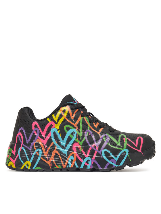 Skechers Snīkeri Skechers Uno Lite-Spread The Love 314064L/BKMT Melns