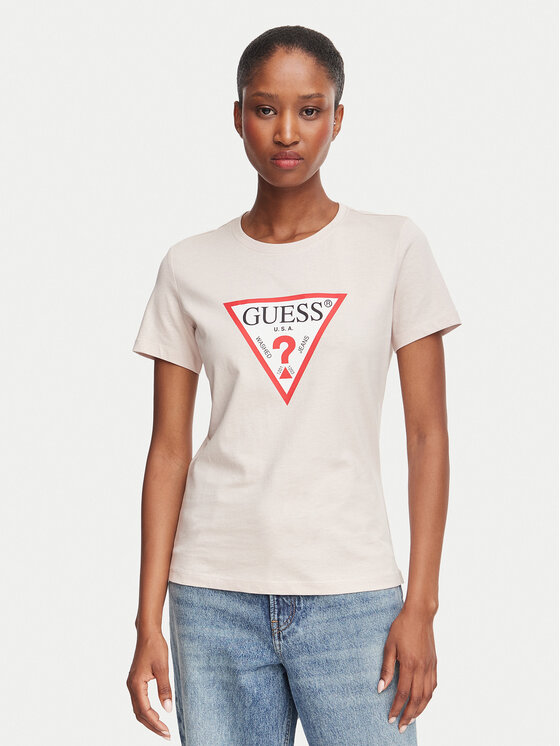 Guess Guess Camiseta W1YI1B I3Z14 Rosa claro Regular Fit