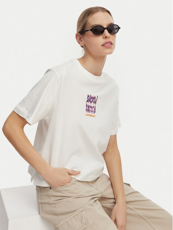 Element Element Camiseta Second Nature W ELJZT00142 Blanco Relaxed Fit