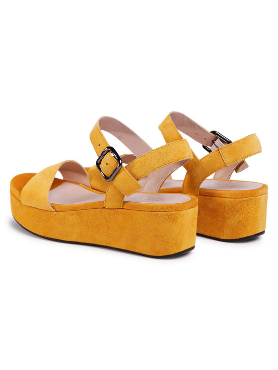 ECCO Sandały ECCO Elevate Plateau Sandal 20901305366 Żółty