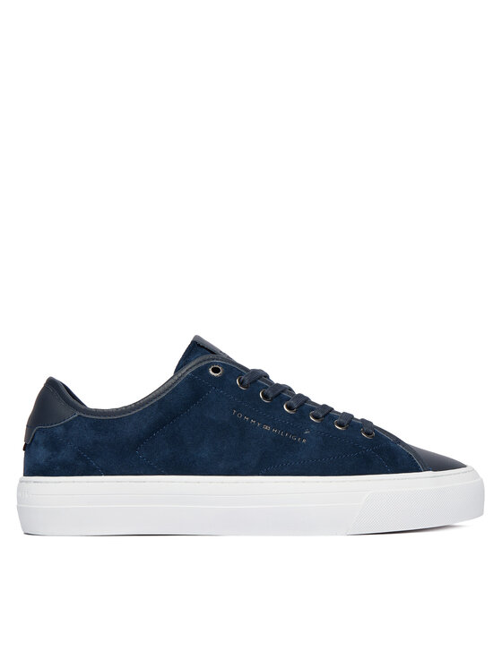 Tommy Hilfiger Sneakersy Tommy Hilfiger Premium Dress Leather Mix FM0FM05842 Granatowy