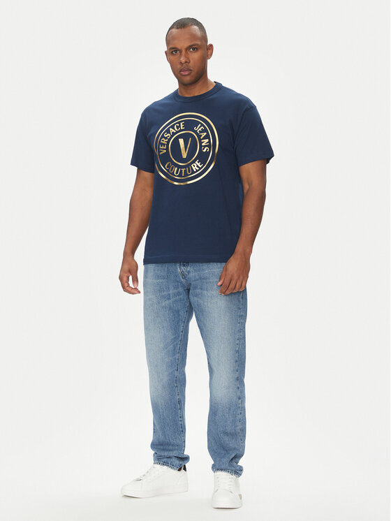 Versace Jeans Couture Versace Jeans Couture Футболка 78GAHT01 Cиній Regular Fit