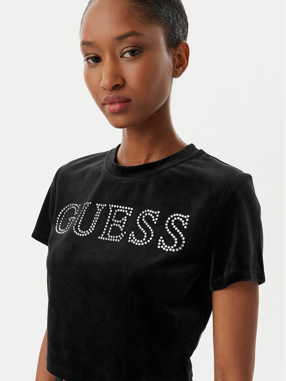 Guess Guess Футболка V3BI01 K0232 Чорний Regular Fit