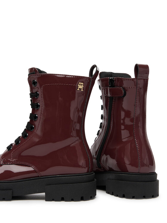 Tommy Hilfiger Botas Tommy Hilfiger Lace-Up Bootie T4A5-34025-0775 S Guinda/burdeos