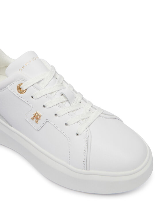 Tommy Hilfiger Laisvalaikio batai Tommy Hilfiger Chic Platform Snake FW0FW09456 Balta