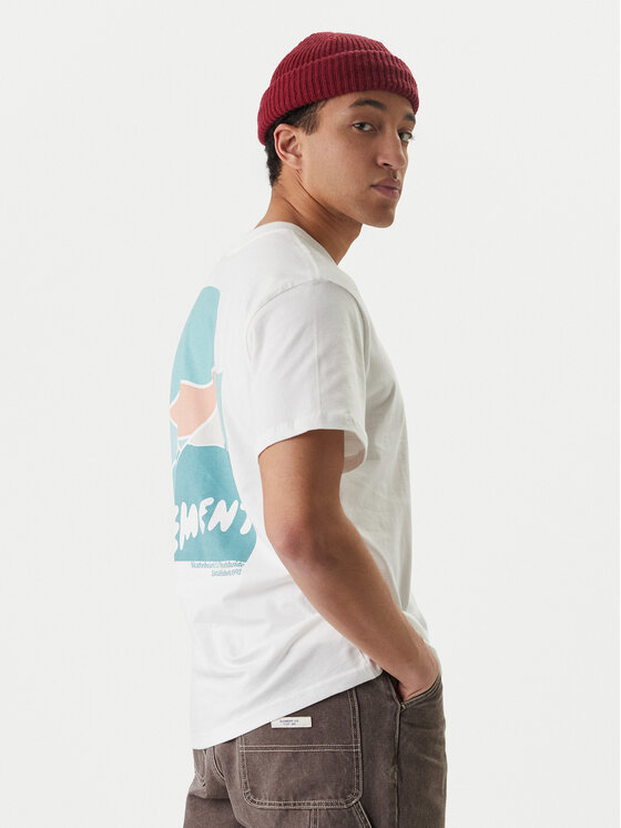 Element Element Camiseta Sunrise ELYZT00576 Blanco Regular Fit