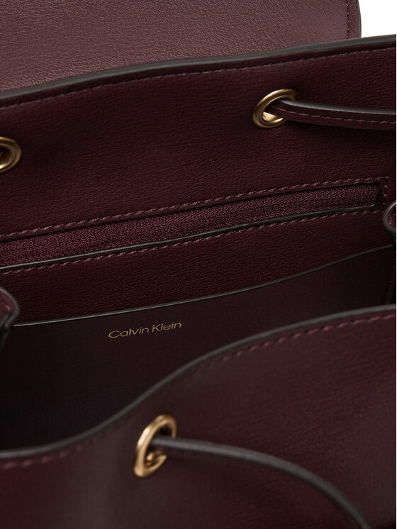 Calvin Klein Nahrbtnik Calvin Klein Foil Logo Flap Backpack LV04F3297G Bordo rdeča