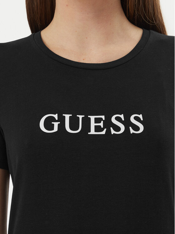 Guess Guess Majica O5RI01 KBBU1 Črna Slim Fit