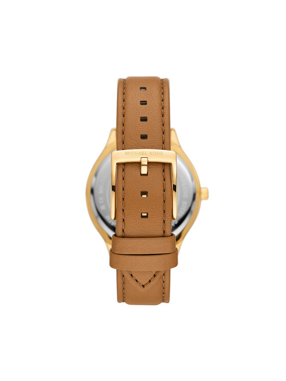 Michael Kors Годинник Michael Kors Slim Runway MK7543 Коричневий