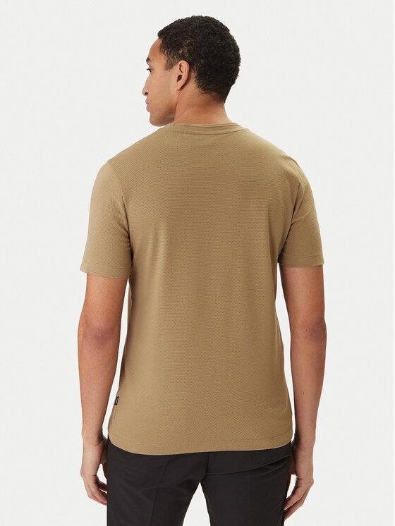 BOSS BOSS Camiseta Tiburt 240 50452680 Caqui Regular Fit