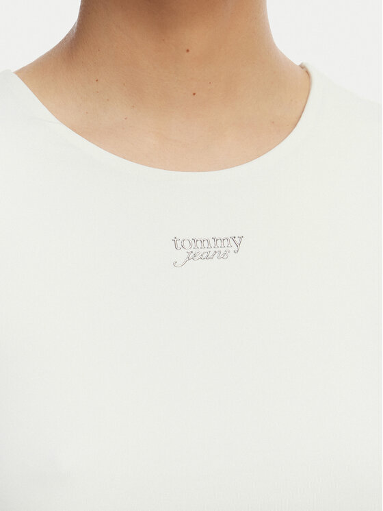 Tommy Jeans Tommy Jeans Camiseta Athleisure Metal DW0DW22284 Blanco Slim Fit