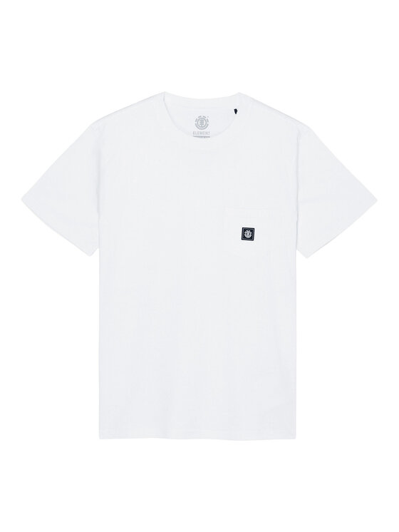 Element Element Camiseta Icon Label Pocket ELYKT00198 Blanco Regular Fit