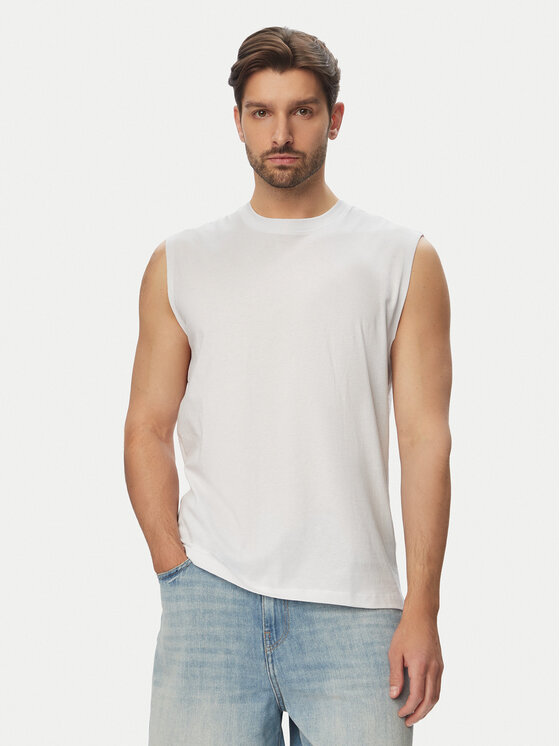 Jack & Jones Jack & Jones Camiseta sin mangas Simon 12297709 Blanco Relaxed Fit