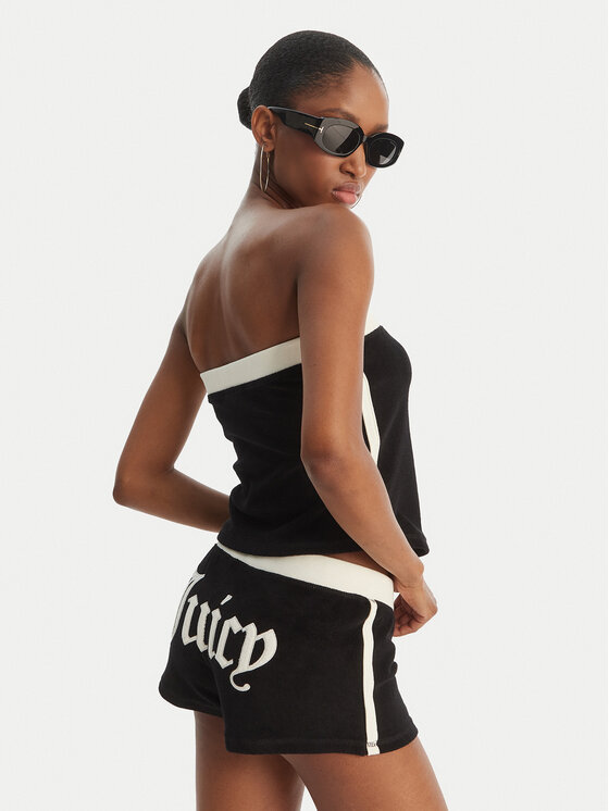 Juicy Couture Juicy Couture Αθλητικό σορτς Applique Terry JCWHS126315 Μαύρο Slim Fit