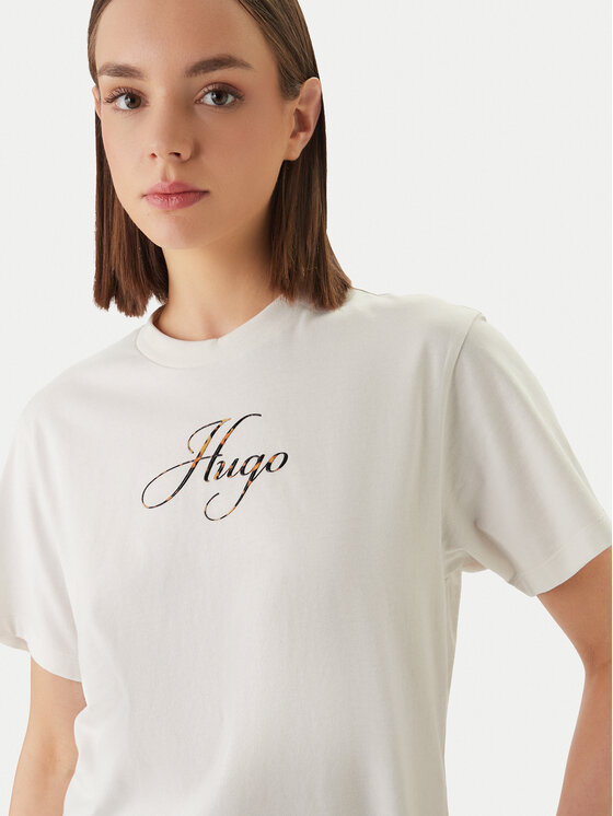HUGO HUGO Camiseta Vintage 50560566 Écru Regular Fit