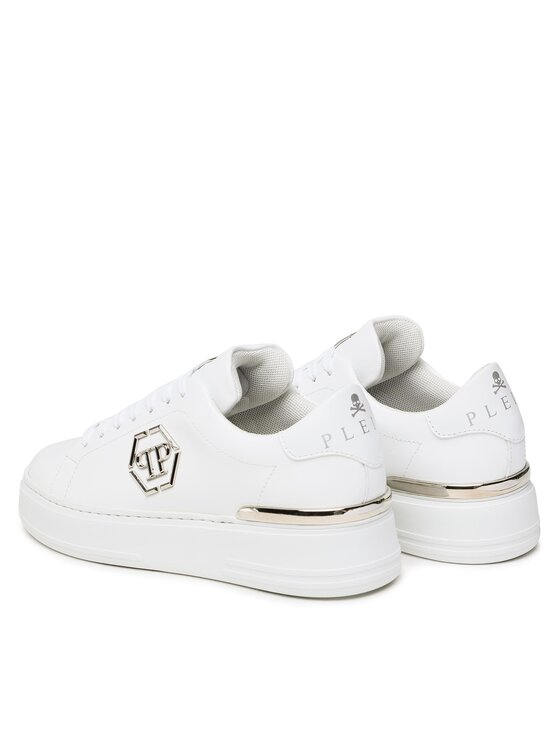 PHILIPP PLEIN Sportcipők PHILIPP PLEIN Leather Lo-Top Sneaker FABS USC0379 PLE075N Fehér