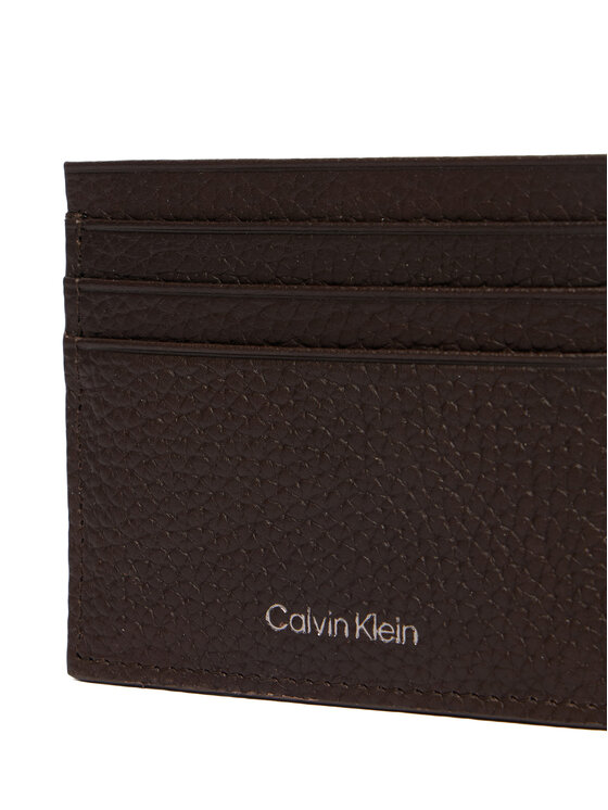 Calvin Klein Puzdro na kreditné karty Calvin Klein LV04D1060G Tmavo hnedá