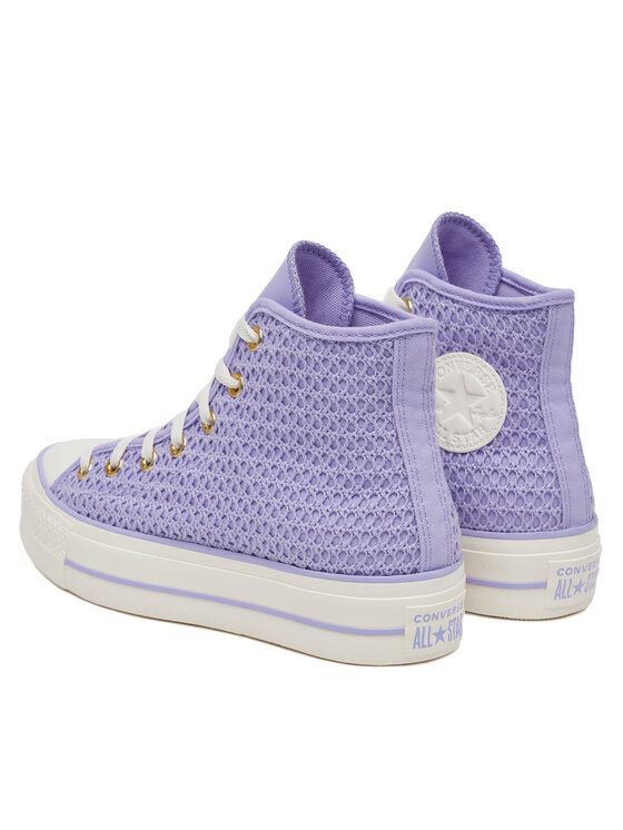 Converse Кеди Converse Chuck Taylor All Star Lift Platform Knit Kadın Mor A13644C Фіолетовий