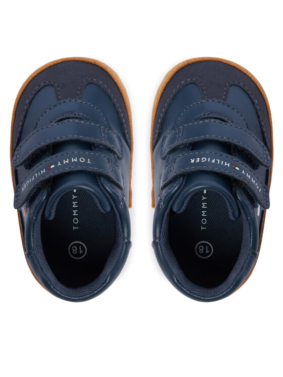 Tommy Hilfiger Mehki čeveljčki za dojenčke Tommy Hilfiger T0B9-35210-1755800 Mornarsko modra