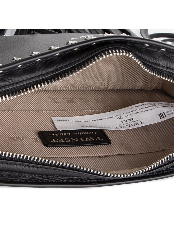 TWINSET Torebka TWINSET Tracolla Con Zip AS8PCC Czarny